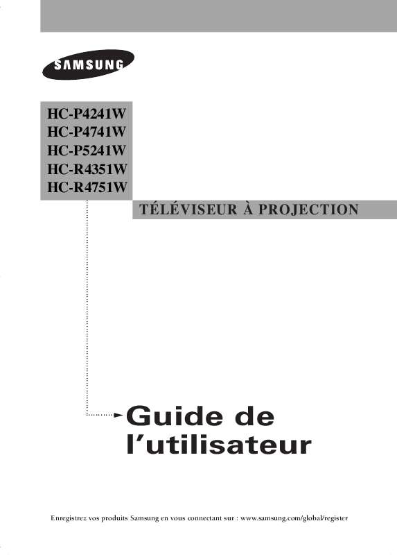 Guide utilisation SAMSUNG HC-R4741W  de la marque SAMSUNG