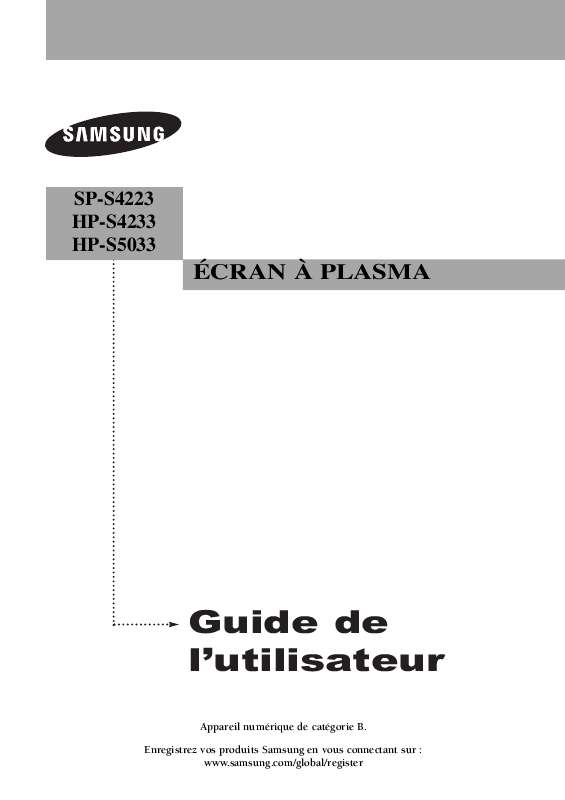 Guide utilisation SAMSUNG HP-S5033  de la marque SAMSUNG