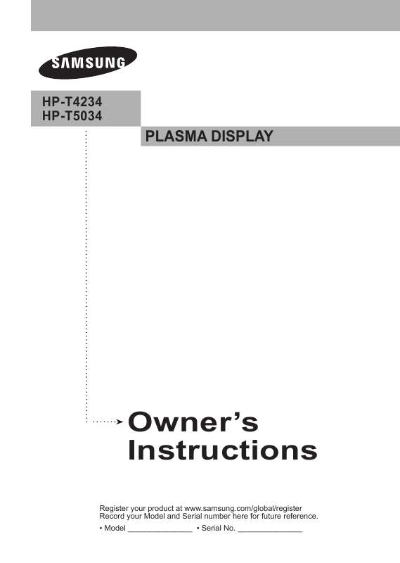 Guide utilisation SAMSUNG HP-T4234  de la marque SAMSUNG