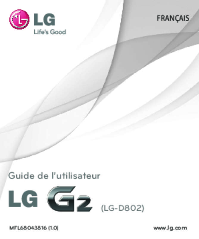Guide utilisation LG G2  de la marque LG