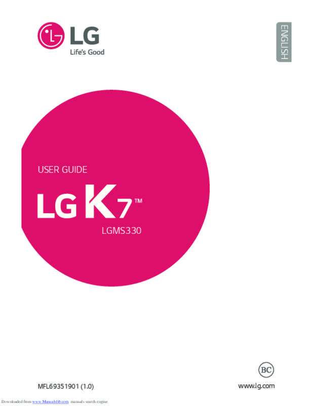 Guide utilisation LG K7  de la marque LG