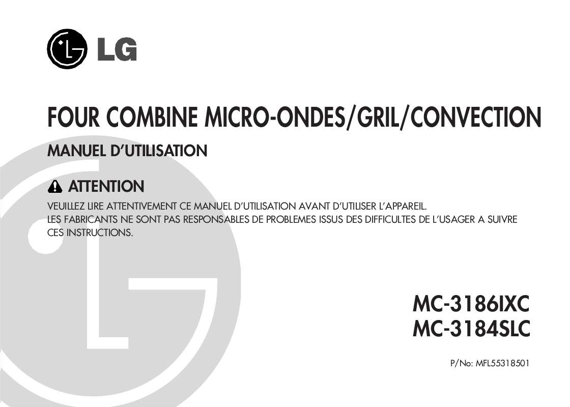 Guide utilisation LG MC-3184SLC de la marque LG