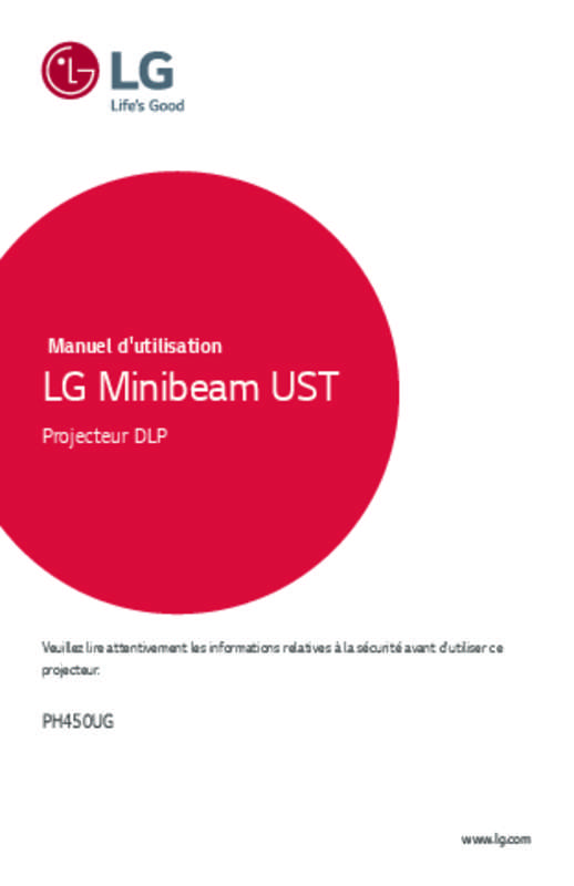 Guide utilisation LG PH450UG  de la marque LG
