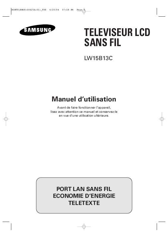 Guide utilisation SAMSUNG LW15B13C  de la marque SAMSUNG