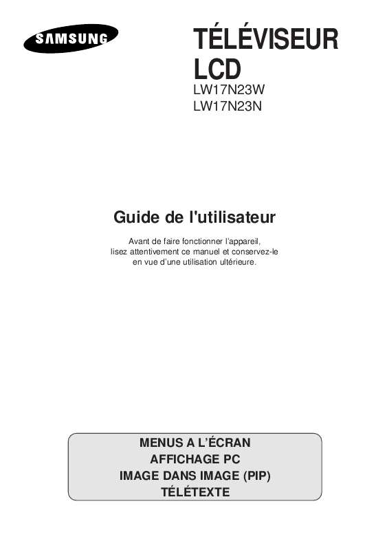 Guide utilisation SAMSUNG LW17N23N  de la marque SAMSUNG