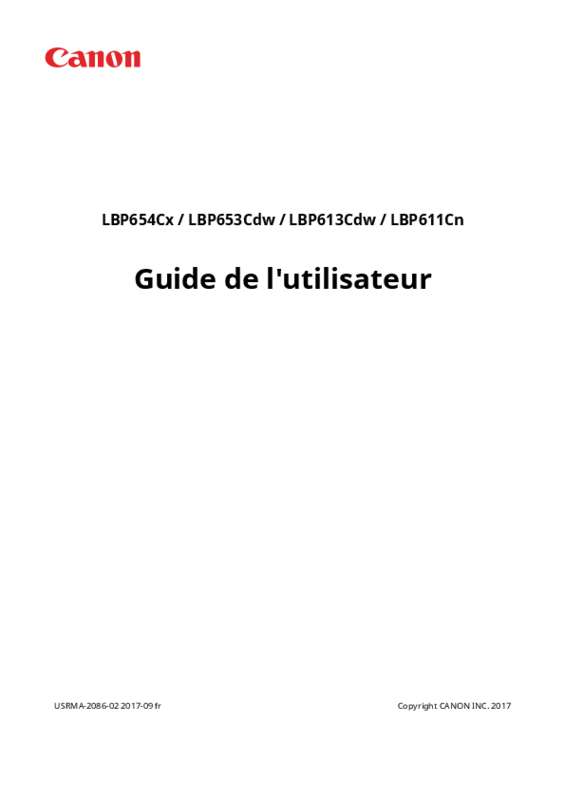 Guide utilisation CANON I-SENSYS LBP653CDW  de la marque CANON