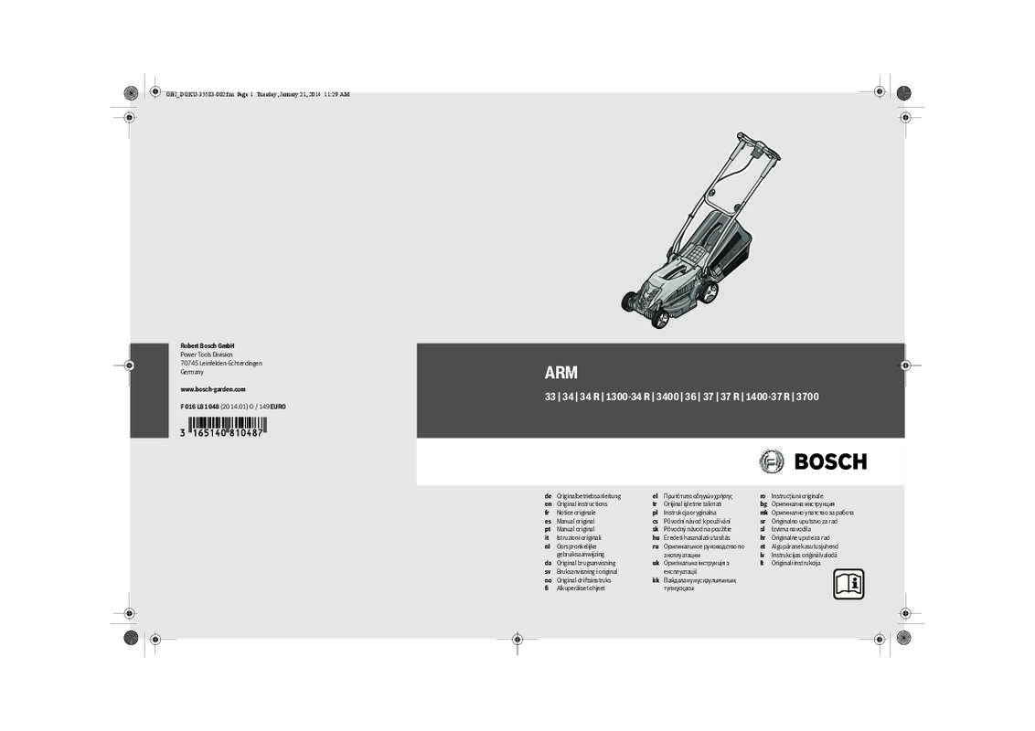 Guide utilisation BOSCH ARM3650-ART23SL  de la marque BOSCH
