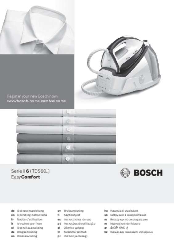 Guide utilisation BOSCH EASYCOMFORT TDS6010  de la marque BOSCH
