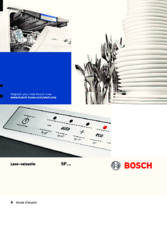 Guide utilisation BOSCH SPS53N02EU de la marque BOSCH