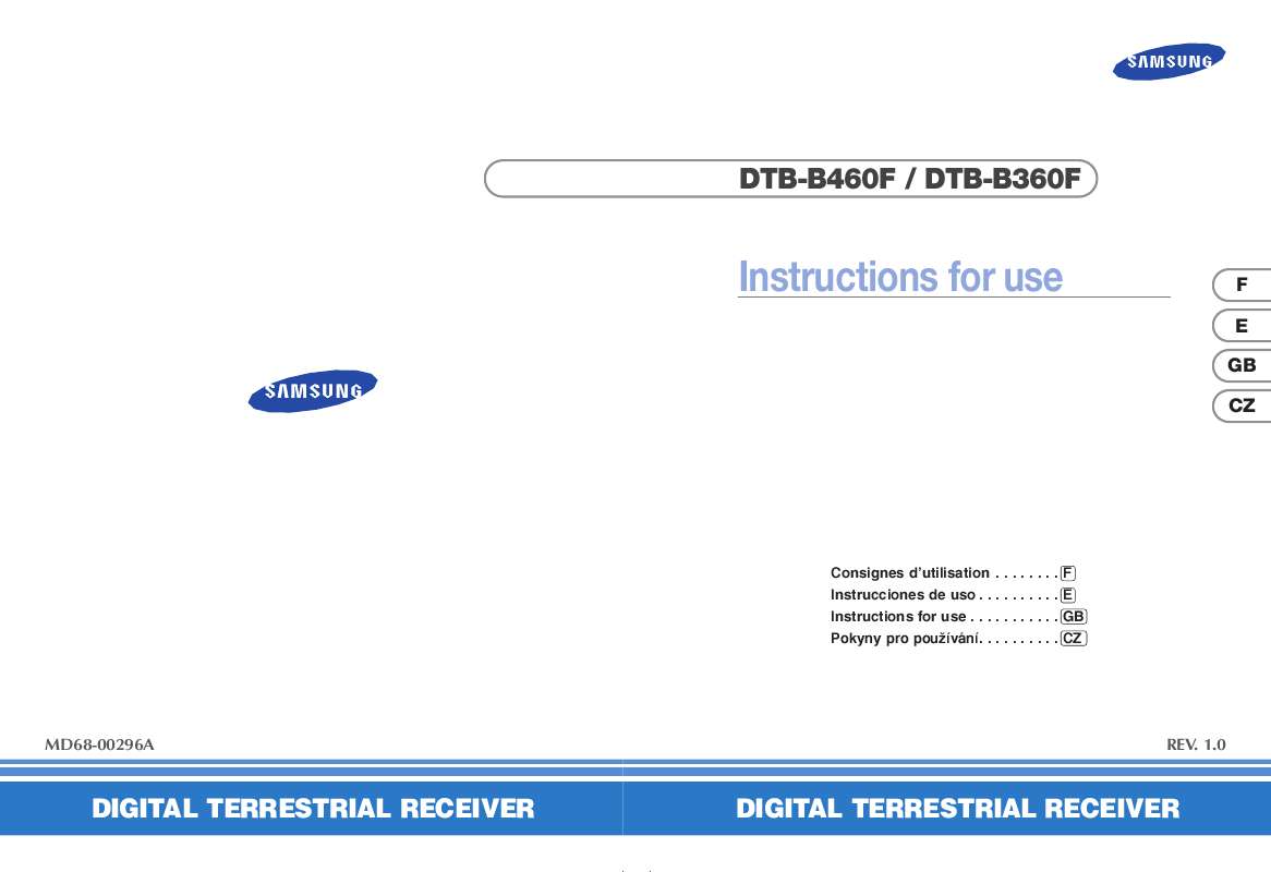 Guide utilisation SAMSUNG DTB-B360  de la marque SAMSUNG