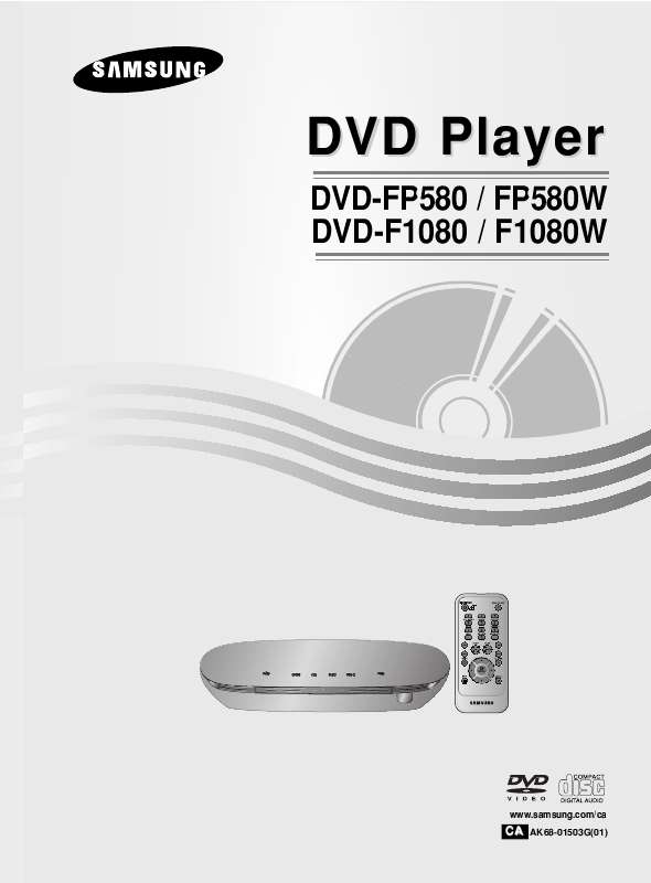 Guide utilisation SAMSUNG DVD-F1080  de la marque SAMSUNG