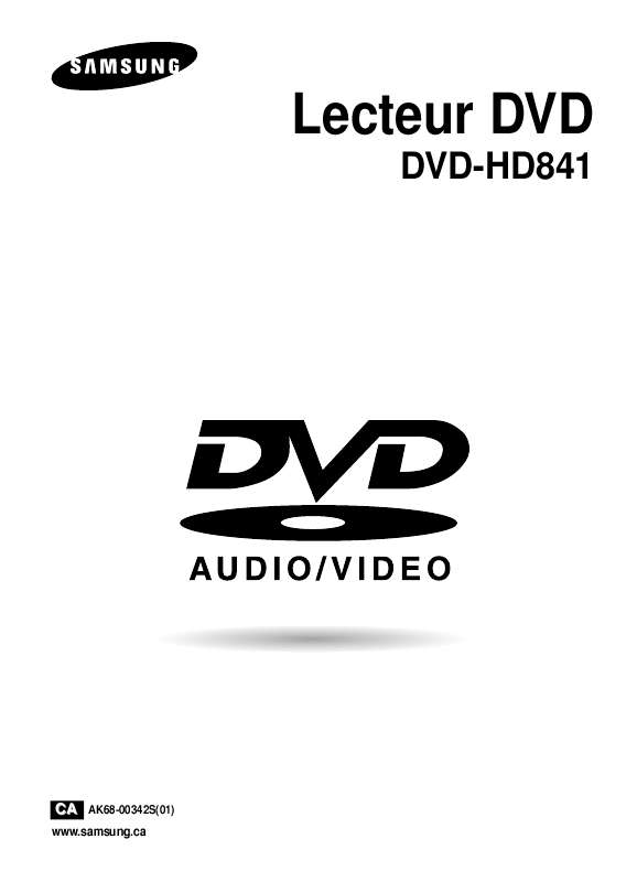 Guide utilisation SAMSUNG DVD-HD841  de la marque SAMSUNG