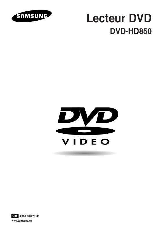 Guide utilisation SAMSUNG DVD-HD850  de la marque SAMSUNG