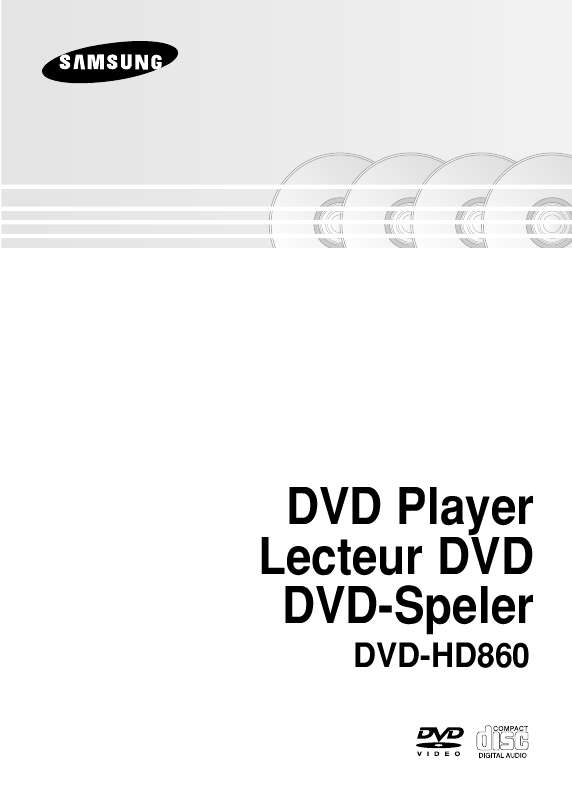 Guide utilisation SAMSUNG DVD-HD860  de la marque SAMSUNG