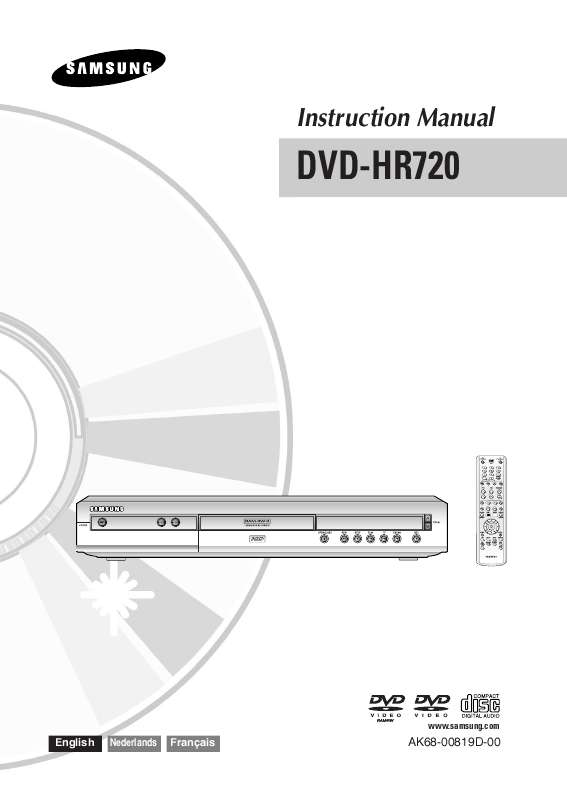 Guide utilisation SAMSUNG DVD-HR720P  de la marque SAMSUNG