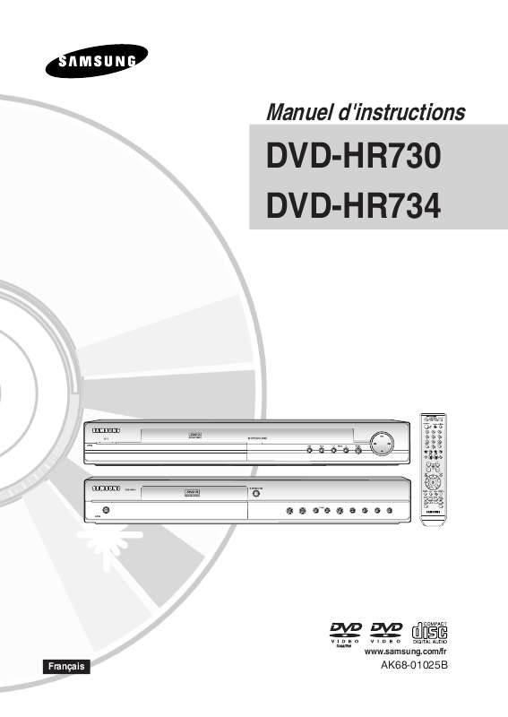 Guide utilisation SAMSUNG DVD-HR730  de la marque SAMSUNG