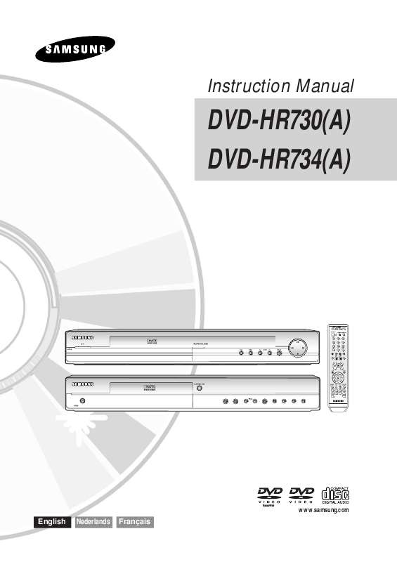 Guide utilisation SAMSUNG DVD-HR730A  de la marque SAMSUNG