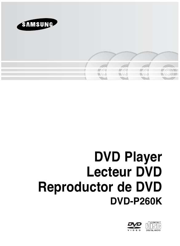 Guide utilisation SAMSUNG DVD-P260K  de la marque SAMSUNG
