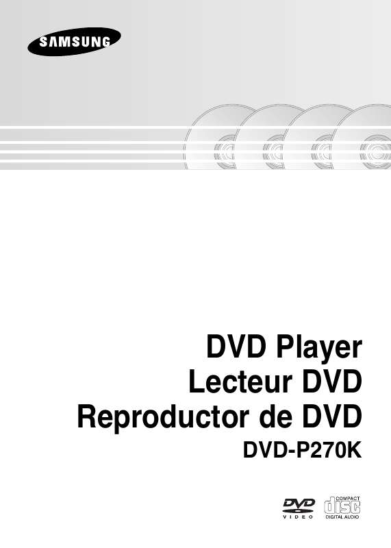 Guide utilisation SAMSUNG DVD-P270K  de la marque SAMSUNG