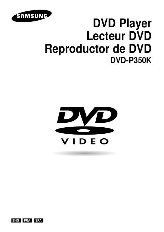 Guide utilisation SAMSUNG DVD-P350K  de la marque SAMSUNG