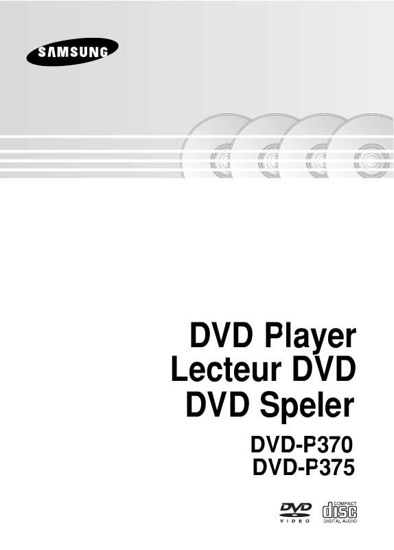 Guide utilisation SAMSUNG DVD-P370  de la marque SAMSUNG