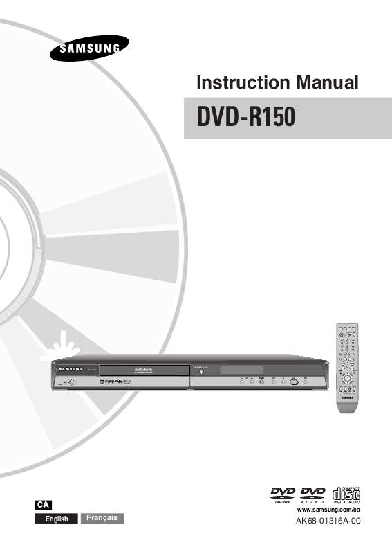Guide utilisation SAMSUNG DVD-R150  de la marque SAMSUNG