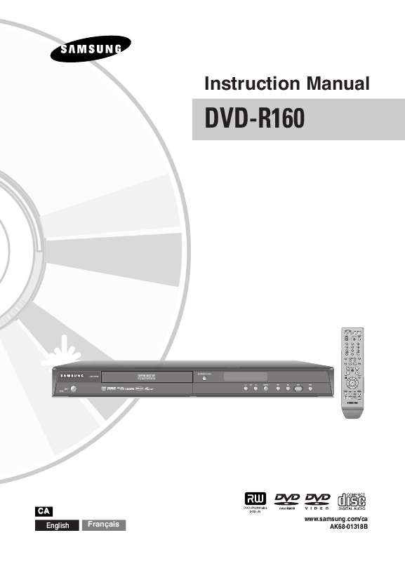 Guide utilisation SAMSUNG DVD-R160  de la marque SAMSUNG