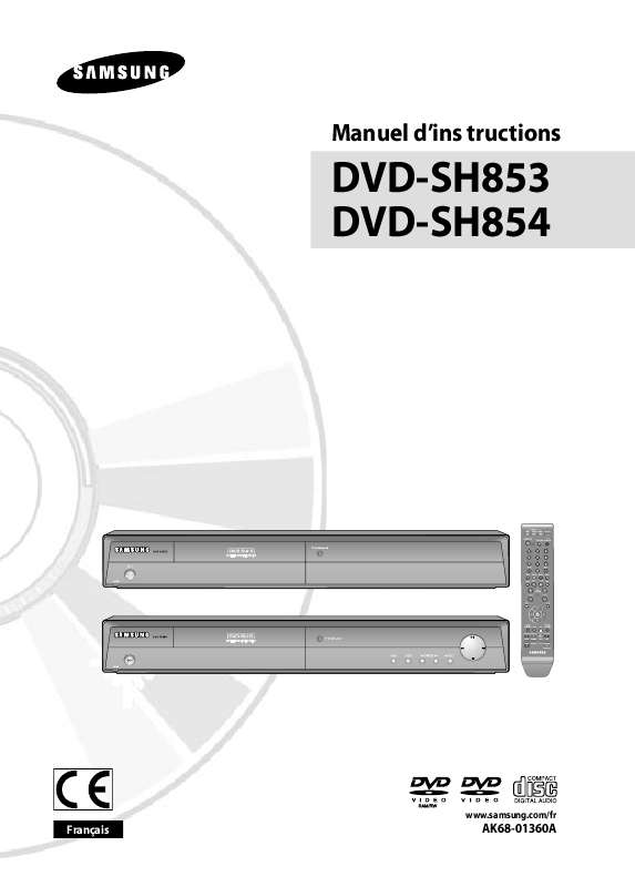 Guide utilisation SAMSUNG DVD-SH853  de la marque SAMSUNG