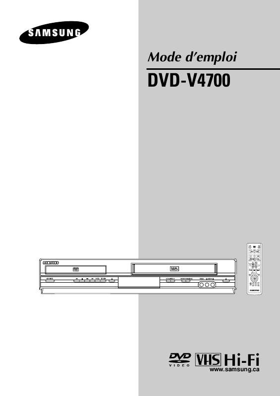 Guide utilisation SAMSUNG DVD-V4700  de la marque SAMSUNG