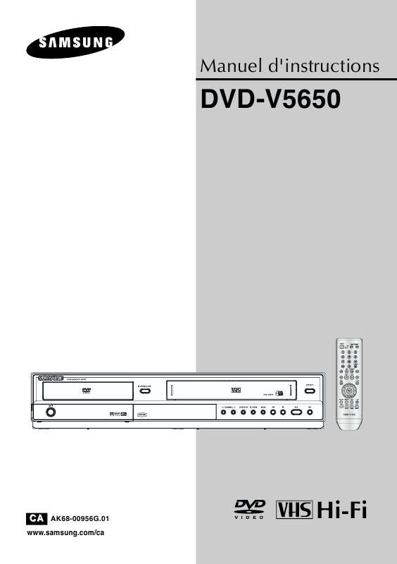 Guide utilisation SAMSUNG DVD-V5650  de la marque SAMSUNG