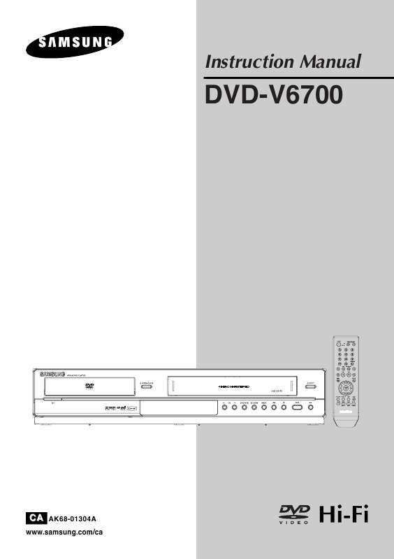 Guide utilisation SAMSUNG DVD-V6700  de la marque SAMSUNG