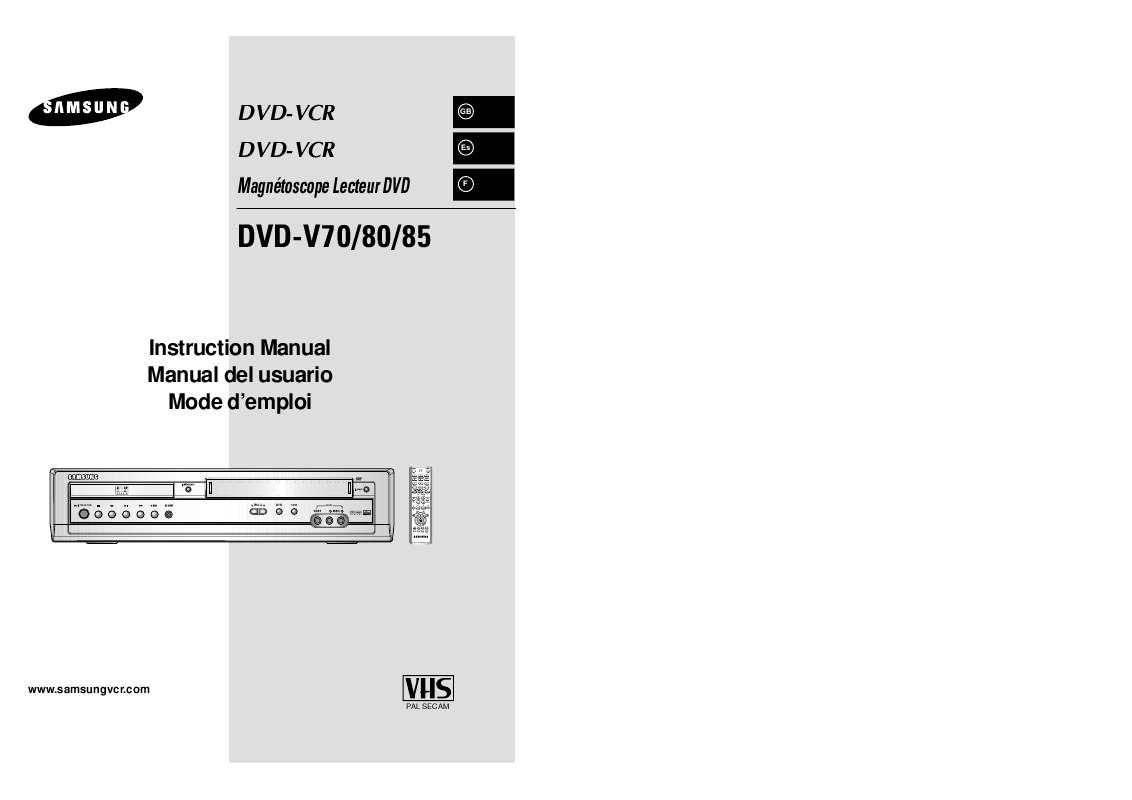 Guide utilisation SAMSUNG DVD-V80  de la marque SAMSUNG