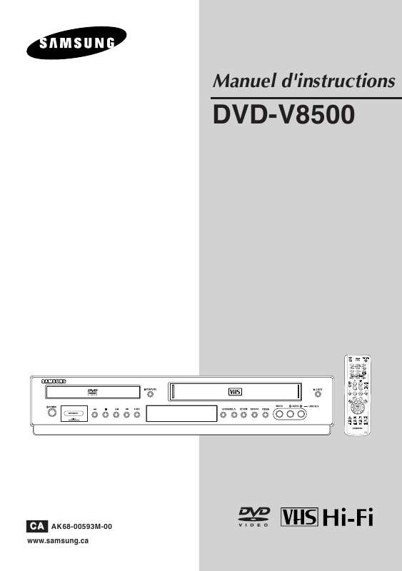Guide utilisation SAMSUNG DVD-V8500  de la marque SAMSUNG