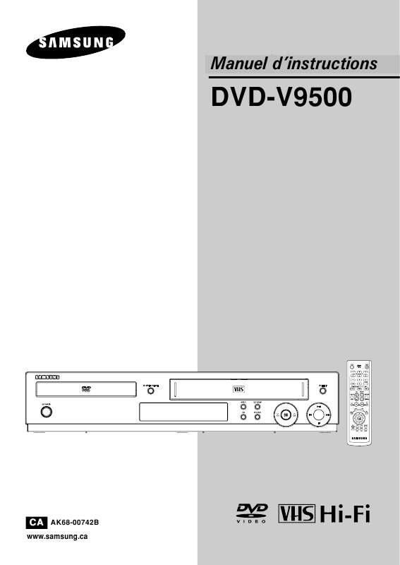 Guide utilisation SAMSUNG DVD-V9500  de la marque SAMSUNG