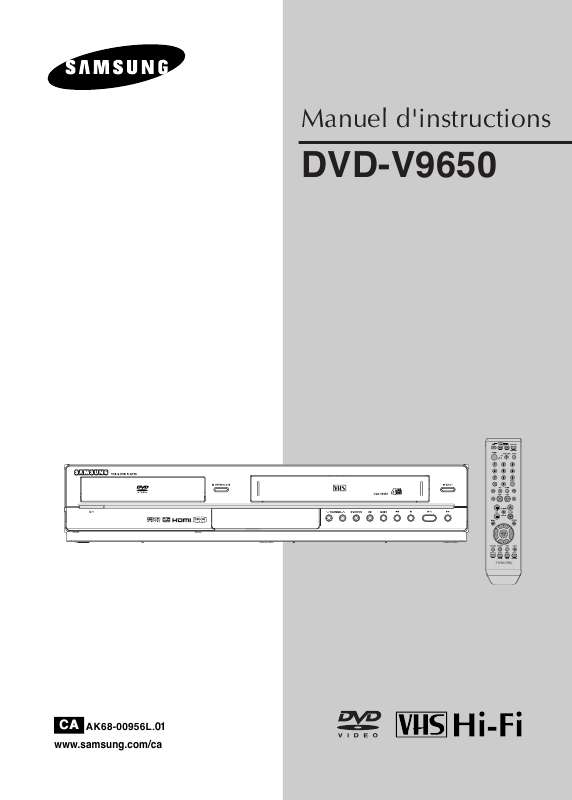 Guide utilisation SAMSUNG DVD-V9650  de la marque SAMSUNG