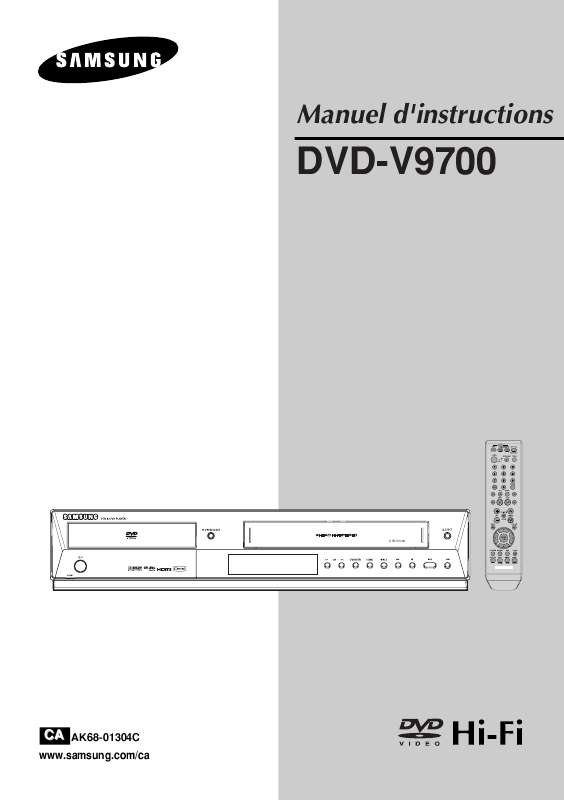 Guide utilisation SAMSUNG DVD-V9700  de la marque SAMSUNG