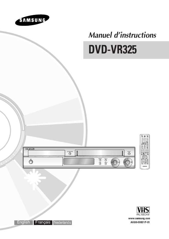 Guide utilisation SAMSUNG DVD-VR325  de la marque SAMSUNG