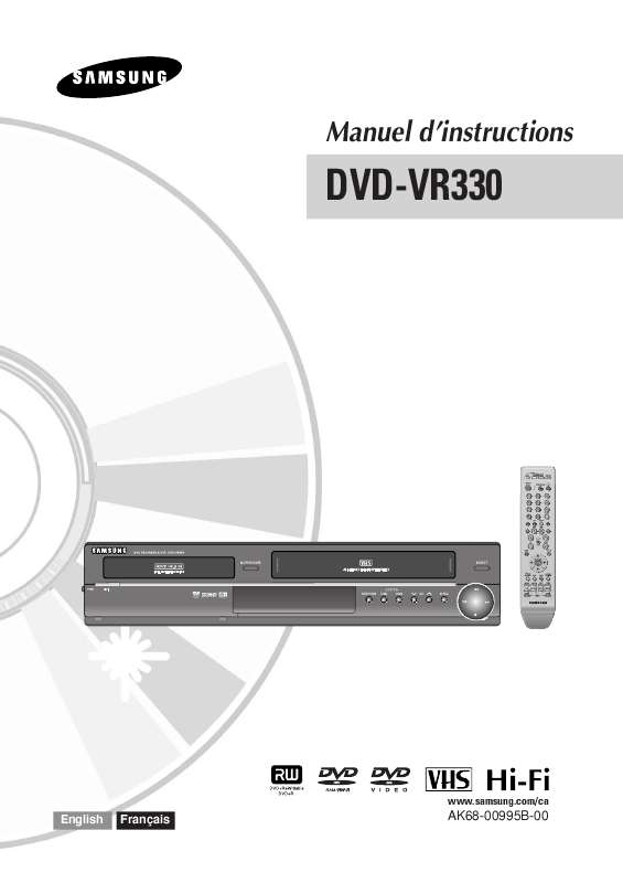 Guide utilisation SAMSUNG DVD-VR330  de la marque SAMSUNG