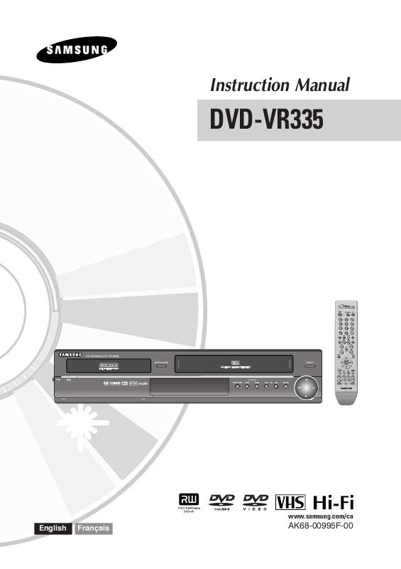 Guide utilisation SAMSUNG DVD-VR335  de la marque SAMSUNG