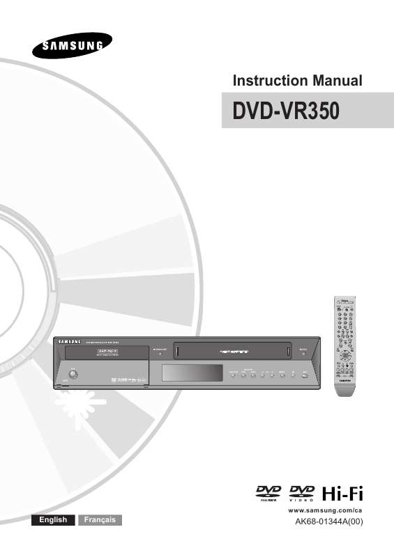 Guide utilisation SAMSUNG DVD-VR350  de la marque SAMSUNG