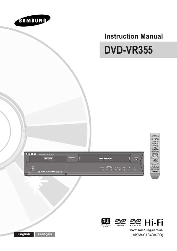 Guide utilisation SAMSUNG DVD-VR355  de la marque SAMSUNG