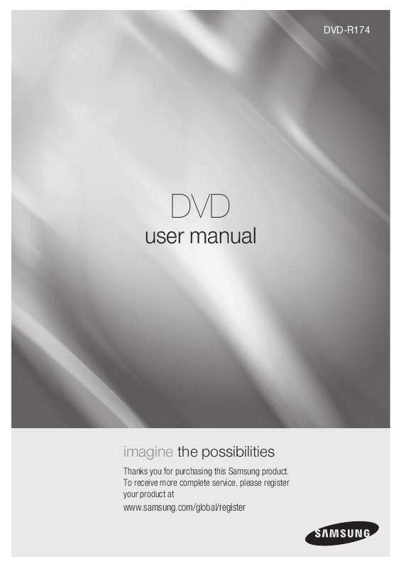 Guide utilisation SAMSUNG DVD-R174  de la marque SAMSUNG