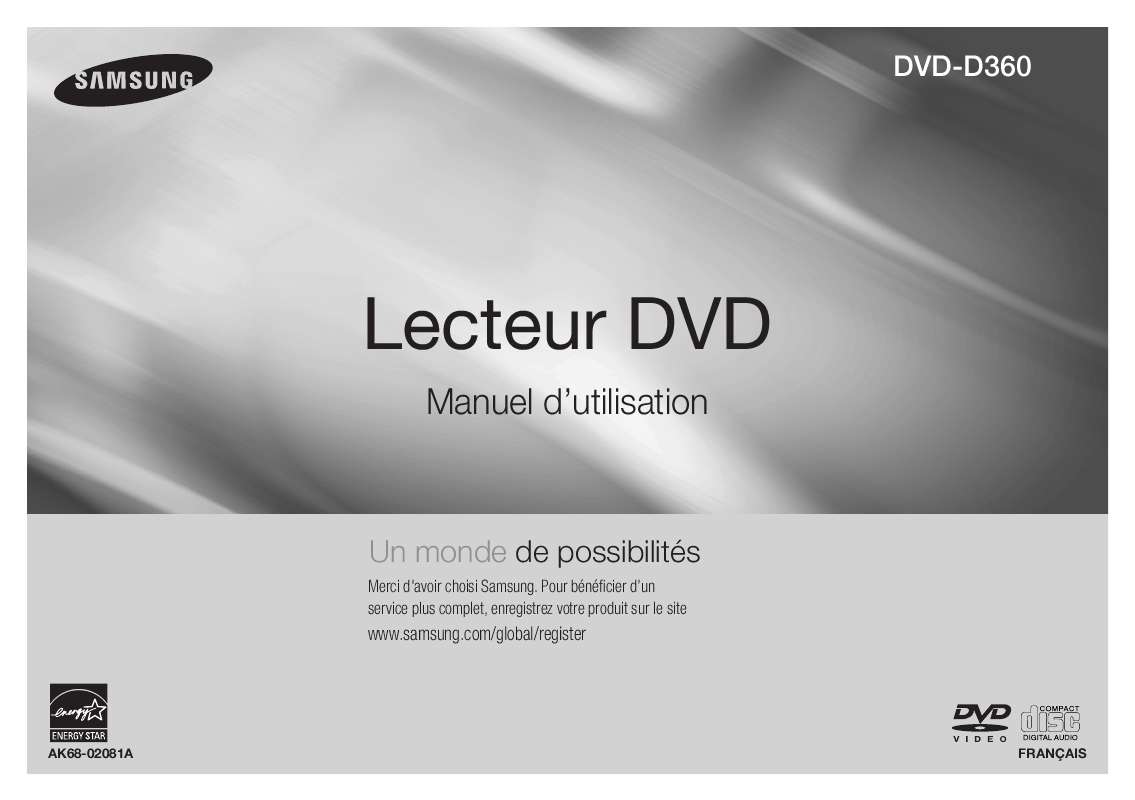 Guide utilisation SAMSUNG DVD-D360  de la marque SAMSUNG