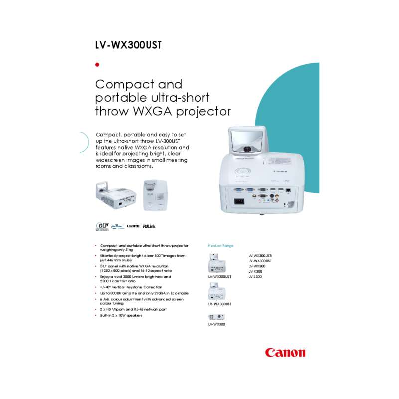 Guide utilisation CANON LV-WX300UST  de la marque CANON
