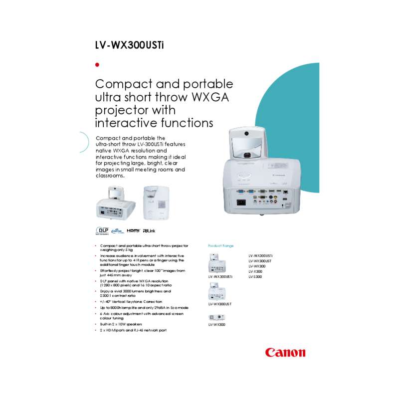 Guide utilisation CANON LV-WX300USTI  de la marque CANON