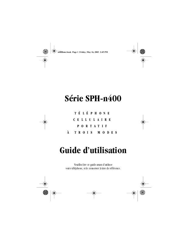Guide utilisation SAMSUNG SPH-N400  de la marque SAMSUNG