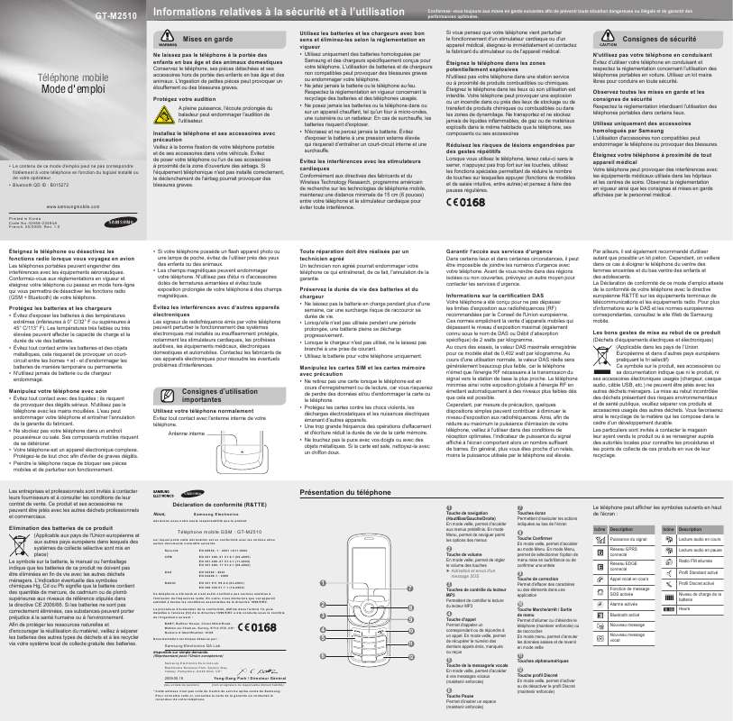 Guide utilisation SAMSUNG M2510  de la marque SAMSUNG