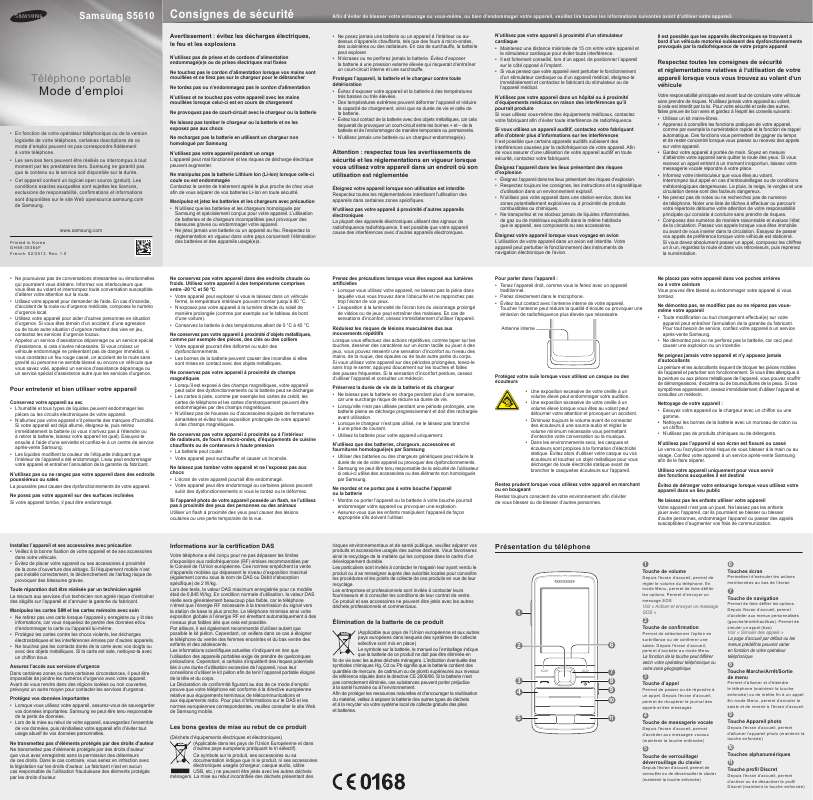 Guide utilisation SAMSUNG GT-S5610  de la marque SAMSUNG