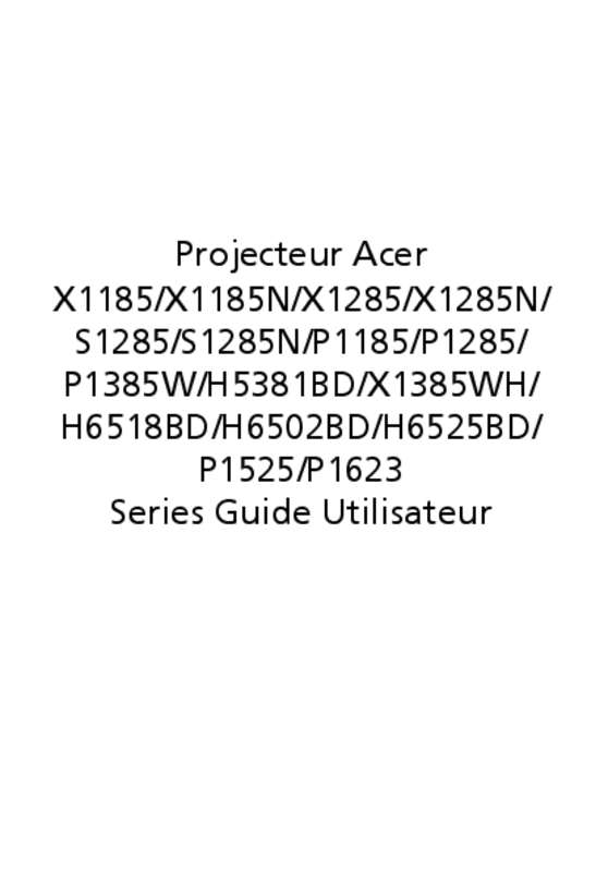 Guide utilisation ACER DLP H6502BD  de la marque ACER
