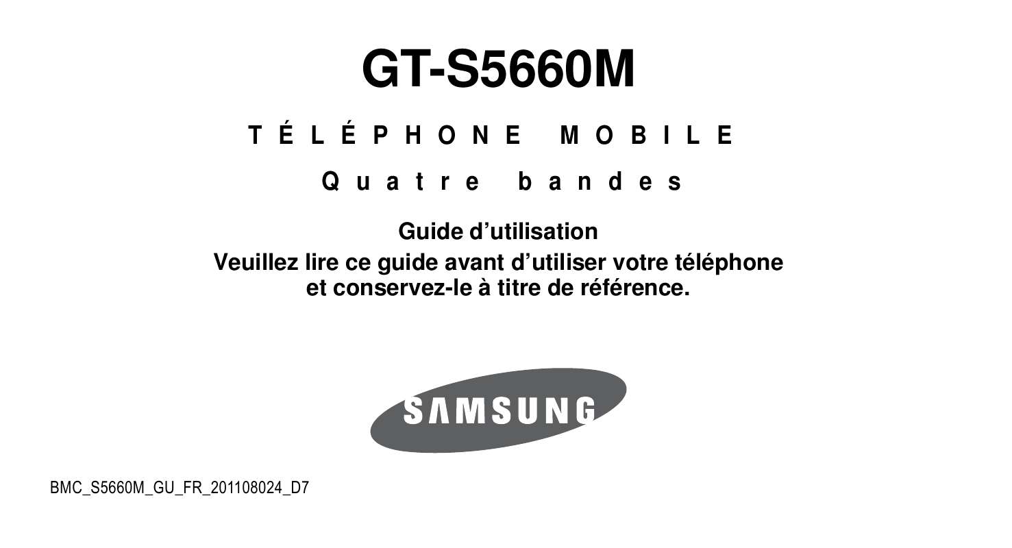 Guide utilisation SAMSUNG GT-S5660M  de la marque SAMSUNG
